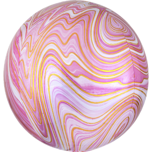 [CNV.S.Orbz.41396/01] 21 Orbz Marmoleado Rosa y Oro