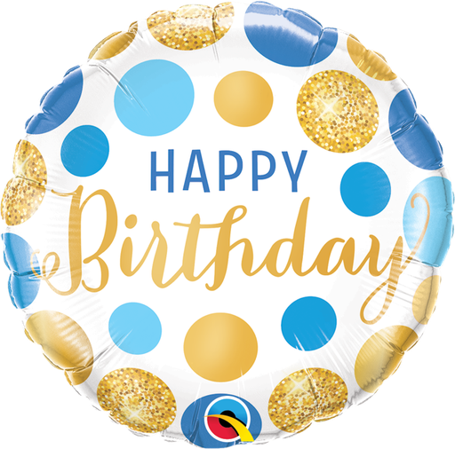 [QTX.18.18869] 51 Cumpleaños Puntos Azul y Oro