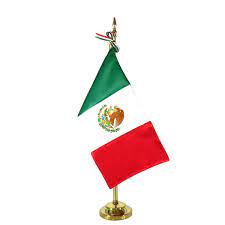 [230.RV1] Bandera Escritorio Doble Razo 15x24cm