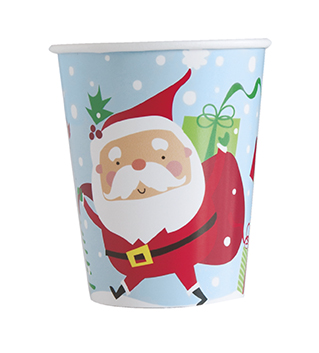 [30.72866] Vaso 9oz Colorful Santa C/8