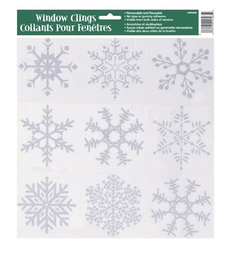 [P1.90056] Glitter Snowflake Window Cling
