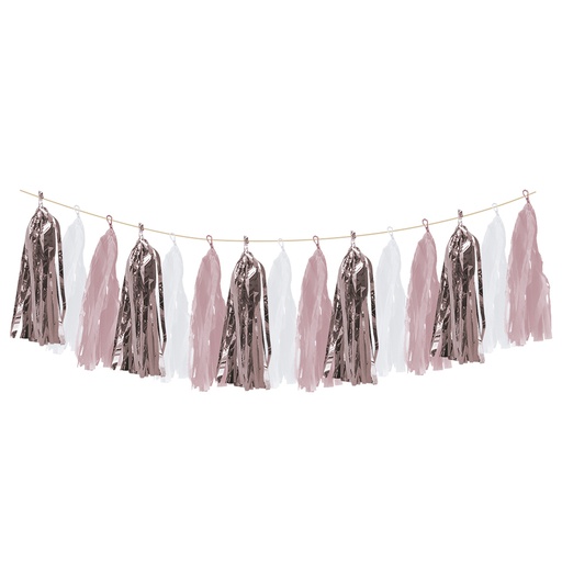 [50.5478/3] Guirnalda Pompones Rosa/Blanco Met