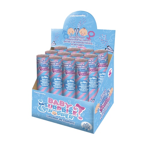[50.5345/4] Party Poppers 20cm Baby Azul