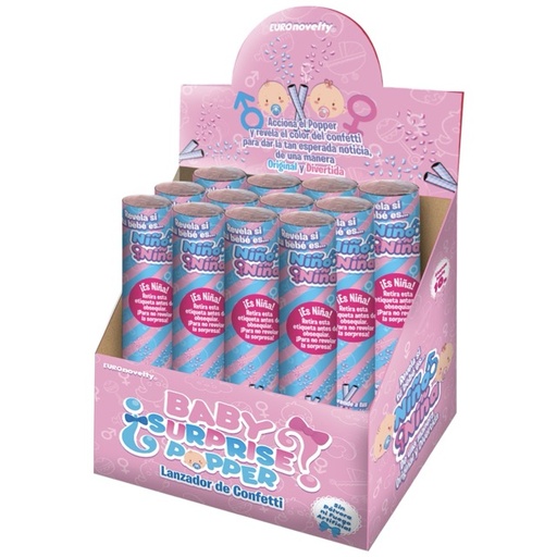 [50.5345/5] Party Poppers 20cm Baby Rosa