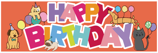 65 Banner Bday Pets