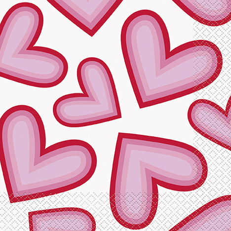 [P1.24012] Serv. Gde Retro Valentine Hearts C/16