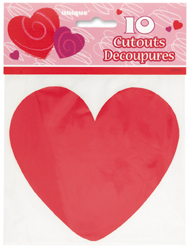 [P1.25412] Mini Red Heart Cutouts C/10