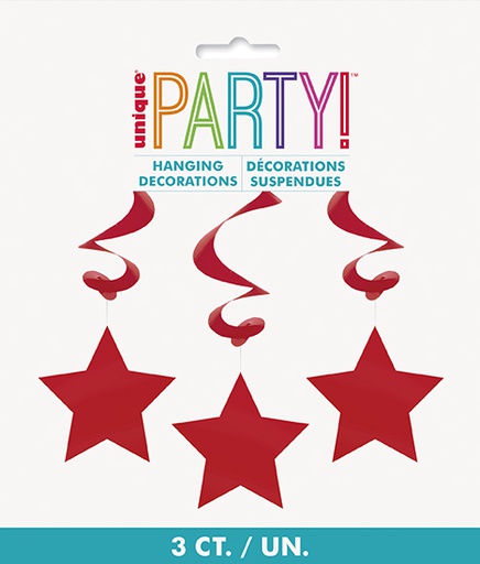 [P1.69122] Hng Swirl Ruby Red Star C/3