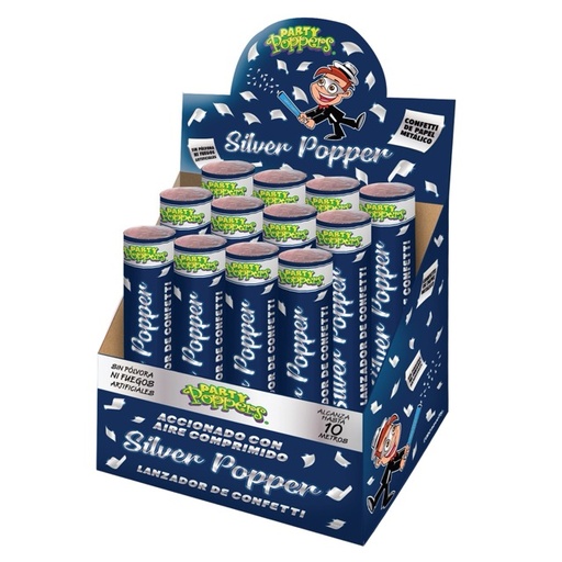 [50.5345/2] Party Poppers 20cm Silver