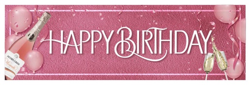 72 Banner Pink Glitter