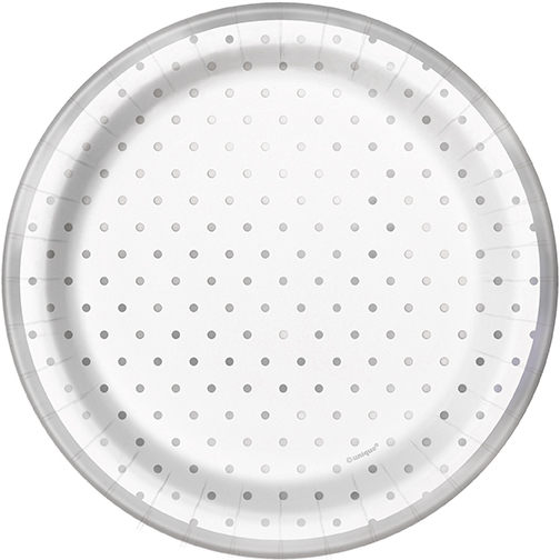 [P1.72564] Plato 7 Foil Elegant Silver Dots C/8