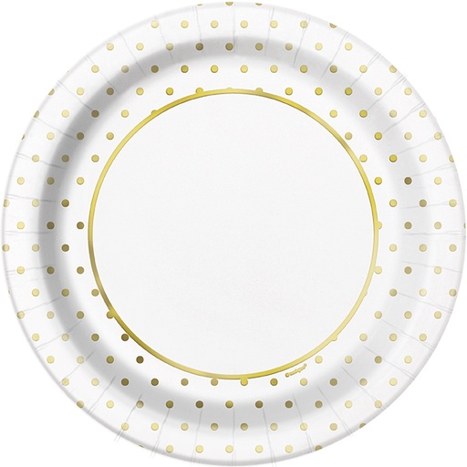 [P1.72575] Plato 9 Foil Elegant Gold Dots C/8