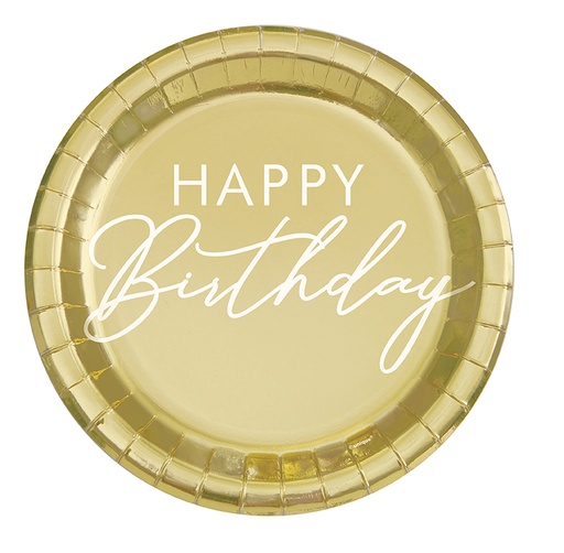 [P1.40295] Plato 9 Foil Gold Happy Birthday