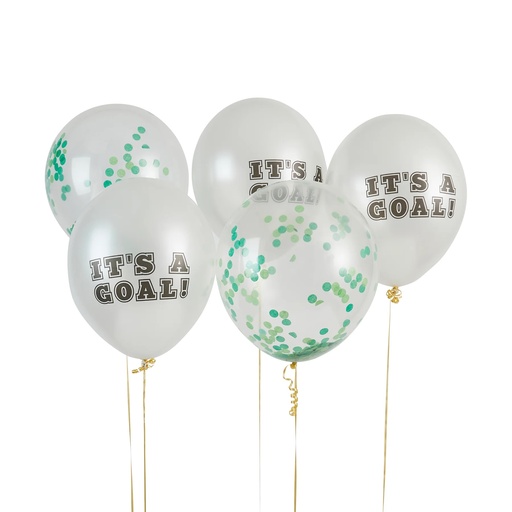 [P2.HBFB109] Ballons football 'it's a goal!' latex 12'' 5pcs