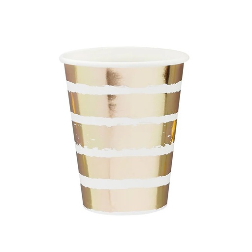 [P2.HBMM137] Cup Foil gold striped paper C/8