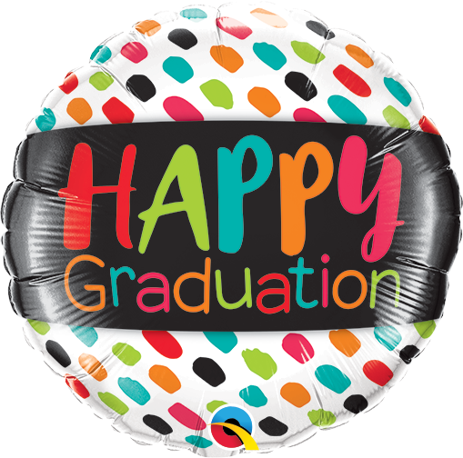 [QTX.15.73676] Happy Graduation Color Dabs 9"