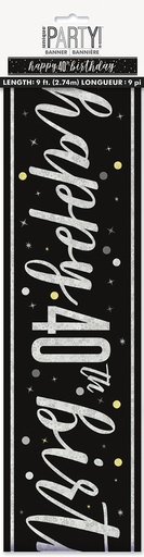 [P1.82263] Glitz Black Prism Banner 9ft 40s