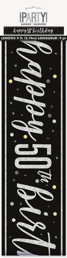 [P1.82264] Glitz Black Prism Banner 9ft 50s