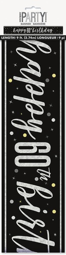 [P1.82265] Glitz Black Prism Banner 9ft 60s