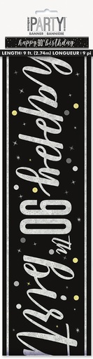 [P1.82268] Glitz Black Prism Banner 9ft 90s