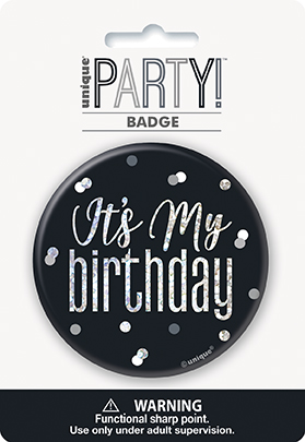 [P1.83503] Glitz Black Boton It's my Bday