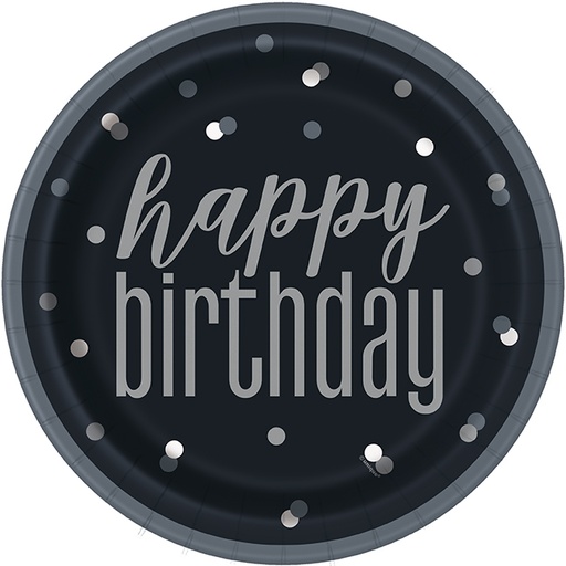 [P1.83587] Glitz Black Plato 9" HBD