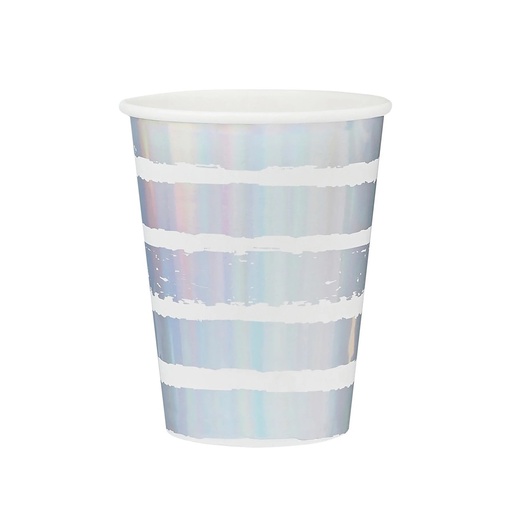 [P2.HBMM139] Cup Foil Iridescent Striped C/10