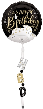 [CNV.AirWalker.46530] AW Satin Black Silver Gold Birthday