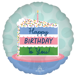 [CNV.18.45938] 57 Satin Happy Birthday Cake