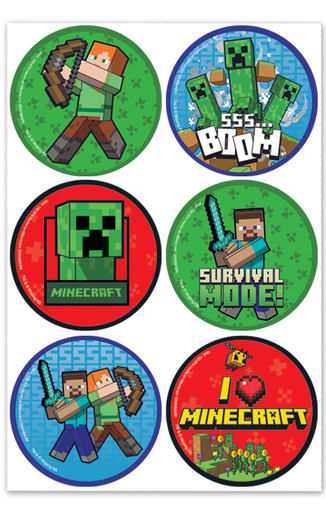 [P10.130/874] Distintivo Minecraft C/24