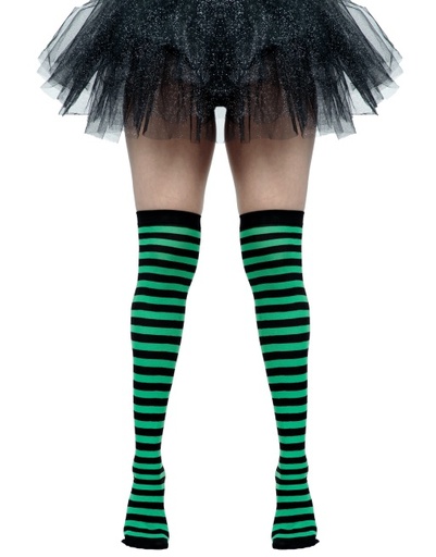 [P240.662630] Medias - Negro Con Verde